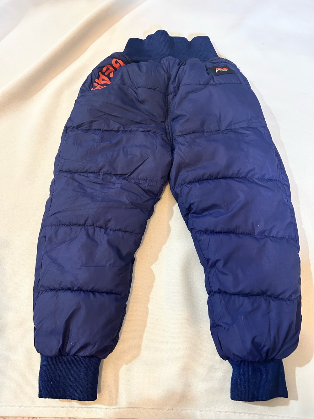 Kids Navy Puffer Snow Pants